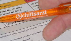 Kugelschreiber mit der Aufschrift "Schiffsarzt"
